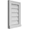 Ekena Millwork Vertical Surface Mount PVC Gable Vent w/ 2"W x 2"H , Brickmould Sill Frame, 12"W x 18"H GVPVE12X1803SN - alternate 4
